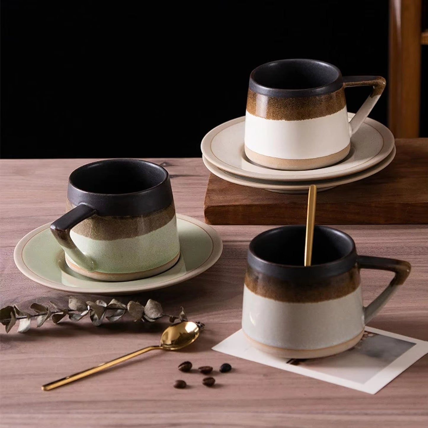 Galaxy Ceramic Rotating Mug & Saucer