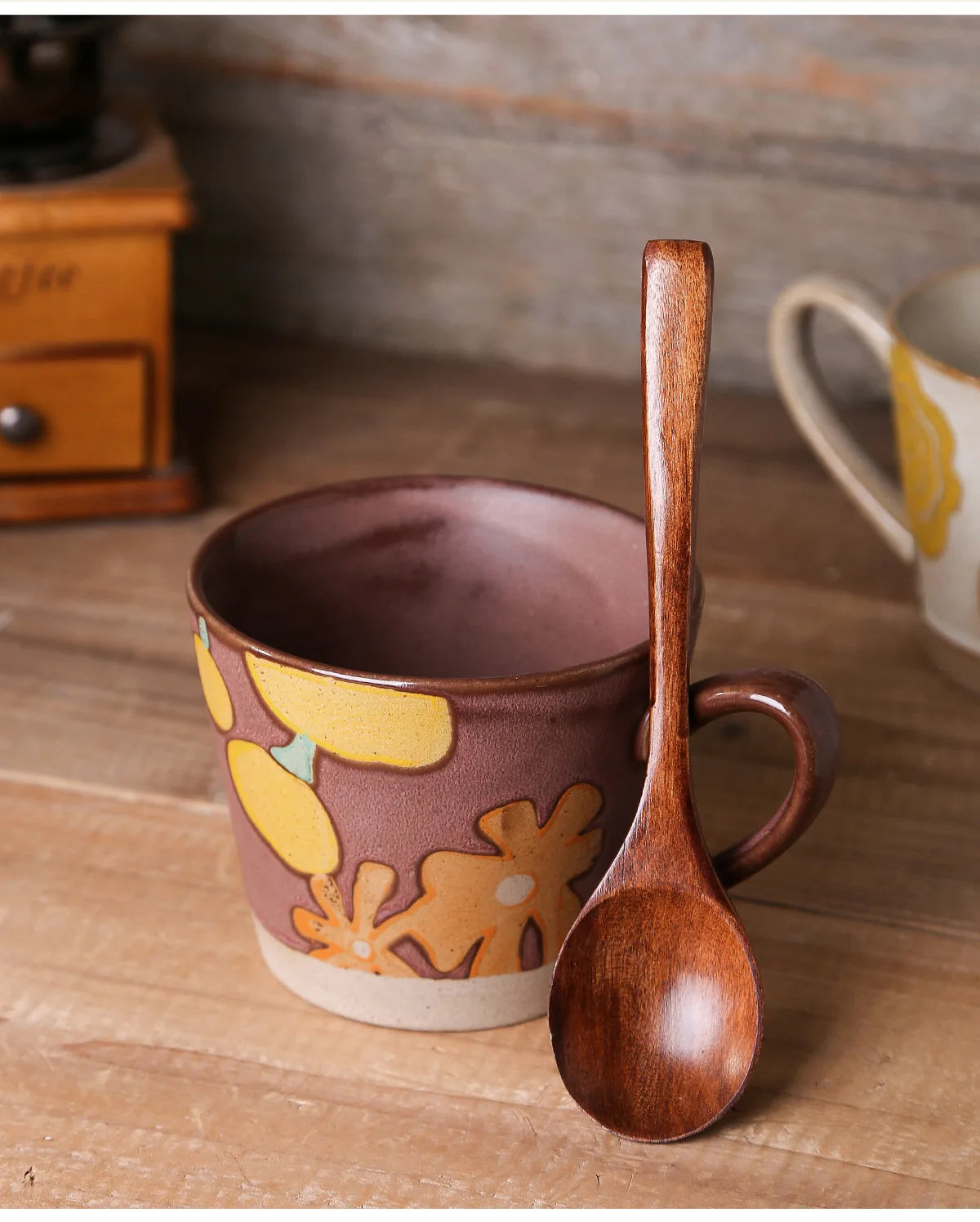 Hand-Painted Rustic Underglaze Mug