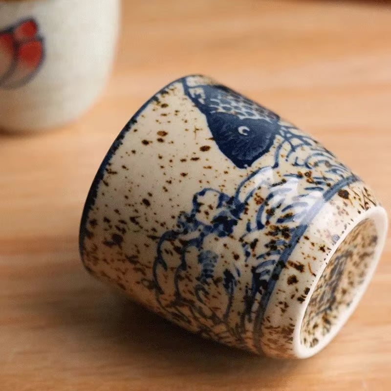 Antique White Ceramic Edo-Style Sake Set