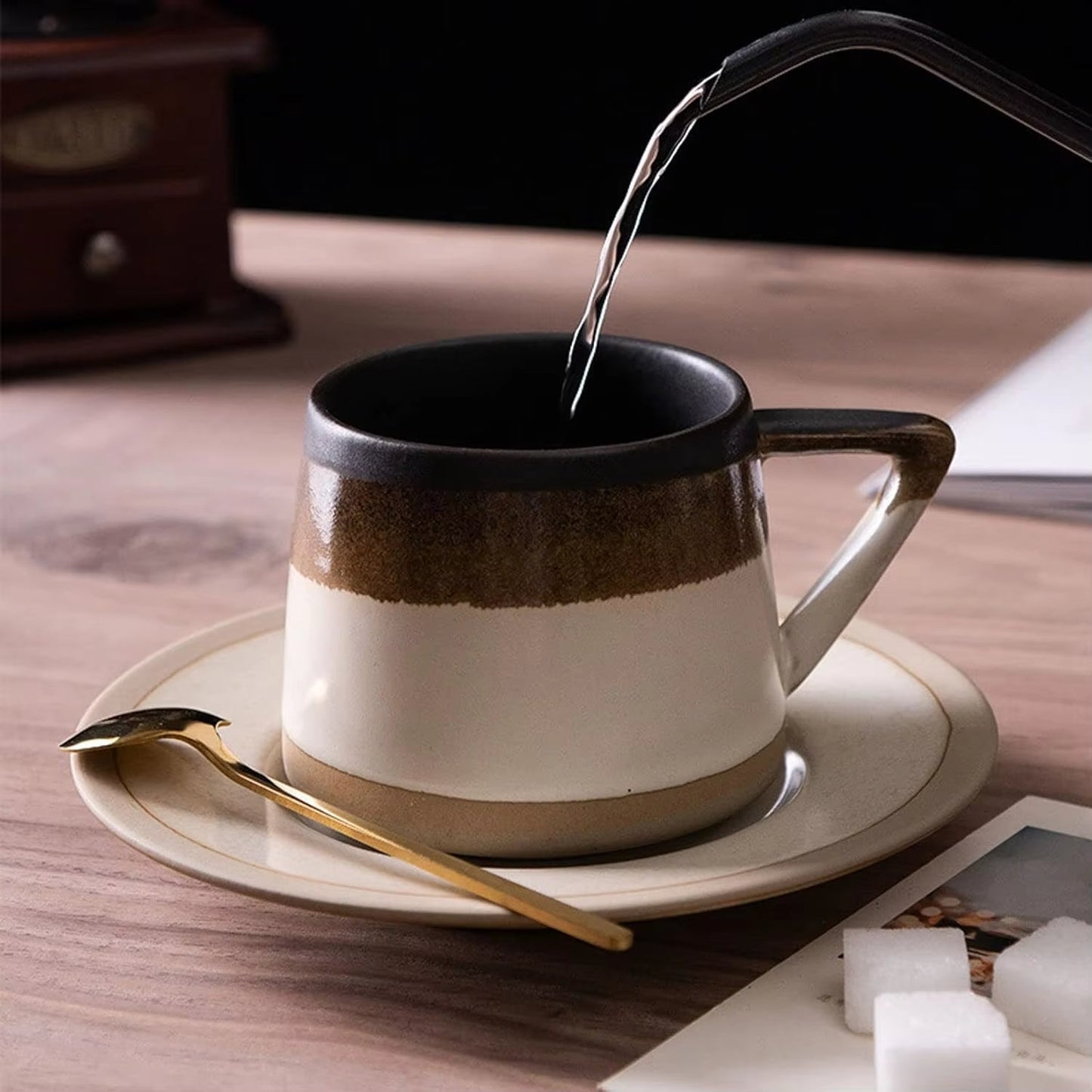Galaxy Ceramic Rotating Mug & Saucer